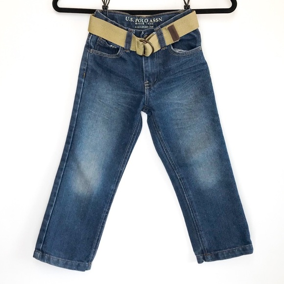 US Polo Assn. Jeans Straight Leg Size 5 Belt - Picture 1 of 8